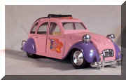 2cv rose et mauve 1/38°